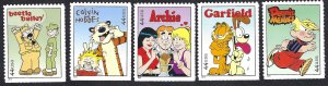 United States #4467-71 44¢ Sunday Funnies (2010). Five singles. MNH