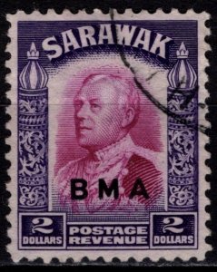 Sarawak 1945 Definitive Optd. BMA small ‘thin’, $2 [Used]