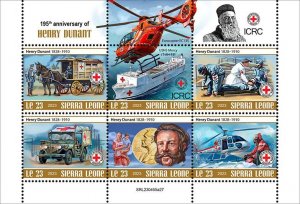 SIERRA LEONE - 2023 - Henry Dunant - Perf 6v Set - Mint Never Hinged