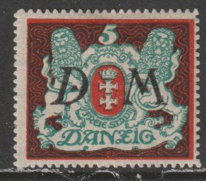 1922 Danzig - Sc O29 - MH VF - 1 single - Overprinted
