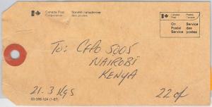 56035 -   KENYA -  POSTAL HISTORY: UN CANADIAN FORCES in EGYPT 1993 - WAR