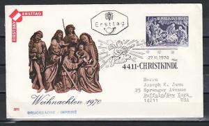 Austria, Scott cat. 885. Religious Christmas issue. First day cover. ^