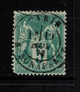 France SC# 67, Used, Very shallow small center thin - Lot 100817