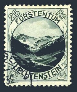 Liechtenstein 98 perf 10.5,used.Michel 98A. Mount Naafkopf,1930.