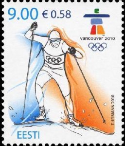 Estonia Estland 2010 XXI Olympic Winter Games in Vancouver Stamp MNH