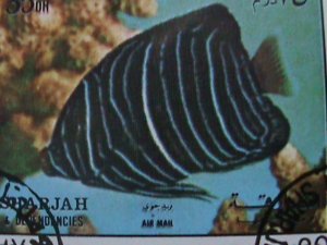 SHARJAH-1972 UNDER WATER WORLD- LOVELY TROPICAL FISHES-CTO S/S -VERY FINE