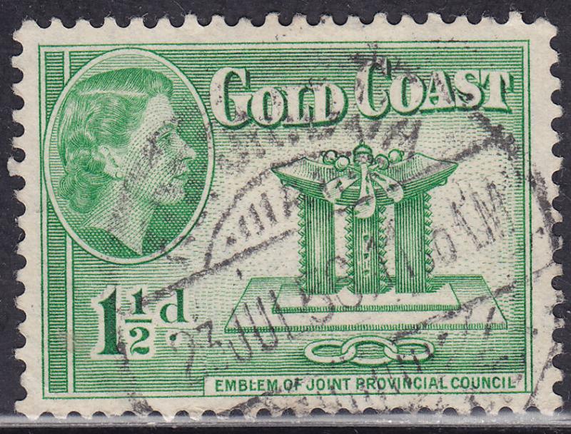 Gold Coast 150 USED 1953 QEII Joint Provincial Council 1½d