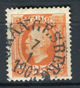 SWEDEN; 1890s classic Oscar issue fine used 25ore value, fair Postmark