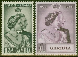 Gambia 1948 RSW set of 2 SG164-165 Fine Mtd Mint 