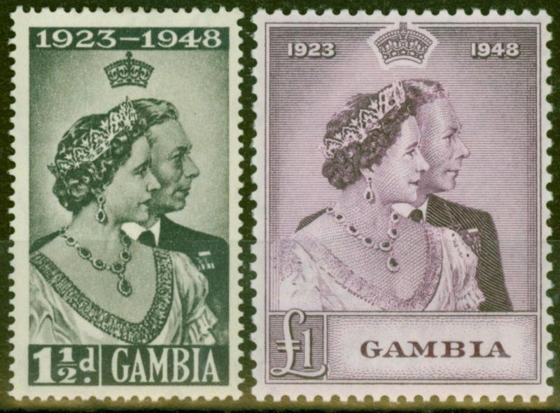 Gambia 1948 RSW 2er Set sg164-165 guter Zustand MTD postfrisch