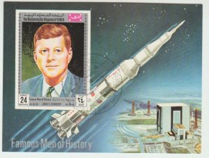 Famous men S.S. - John F. Kennedy and Rocket - Yemen