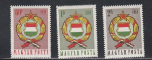 Hungary # 1190-1192, Coat of Arms, Mint NH, 1/2 Cat.