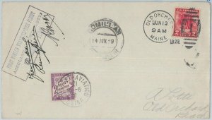 74211 - USA - Postal History - FIRST FLIGHT cover signed by PILOTS 1929 - TAXED!-
