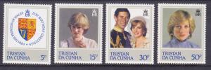 Tristain Da Cunha 310-13 MNH 1982 Princess Diana 21st Birthday Set Very Fine