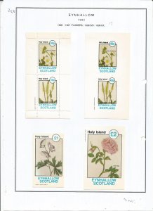EYNHALLOW -1982 - Flowers - Sheets - Mint Light Hinged - Private Issue