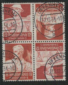Germany Scott # B64 (2), B63 (2), used, tete beche, Mi # 2x K24 or 2x S229