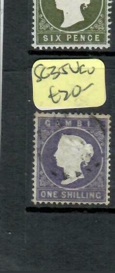 GAMBIA  (P2308BB) QV 1/-      SG 35   VFU