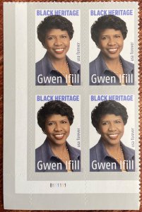 US #5432 MNH Plate Block of 4 LL Gwen Ifill  (.55) SCV $5.20
