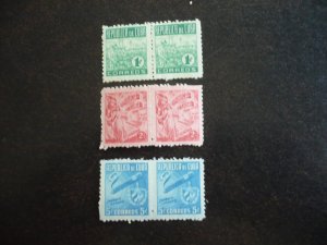 Stamps - Cuba - Scott#445-447 - Mint Hinged Set of 3 Stamps in Pairs