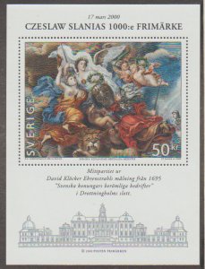 Sweden 2374 Souvenir Sheet Czaslaw Slania Engraver 1000th Stamp MNH 2000