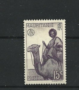 MAURITANIA  1938 - 40  15C  VIOLET           MH 