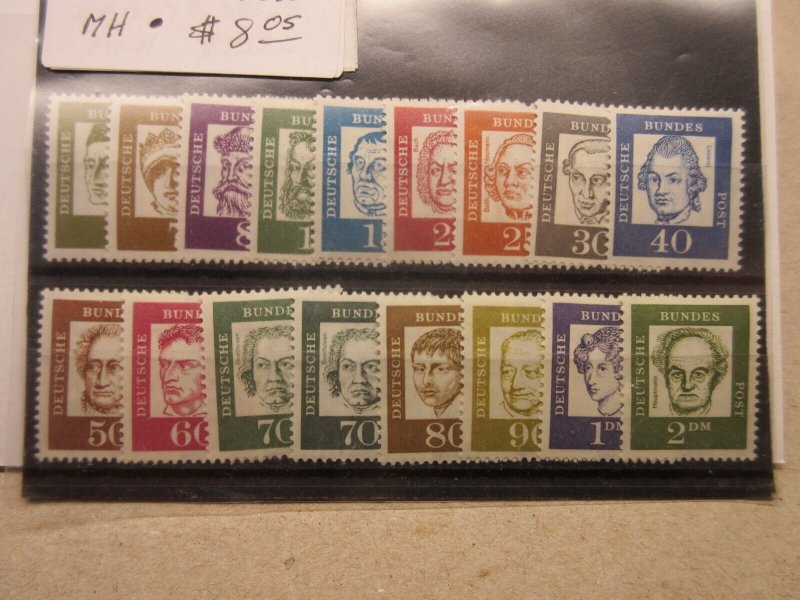 GERMANY Scott 824-839, 835a MINT HINGED Lot7 Cat $8.05 