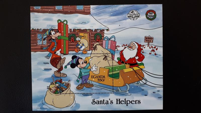 Disney - Uganda 1988. - Christmas ** MNH Block/2