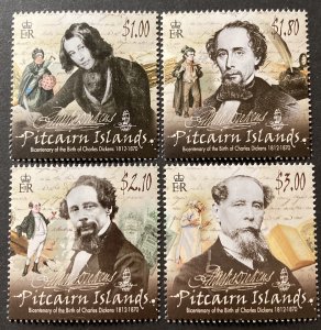 Pitcairn Islands 2012 #744-7, Charles Dickens, MNH, CV $13.