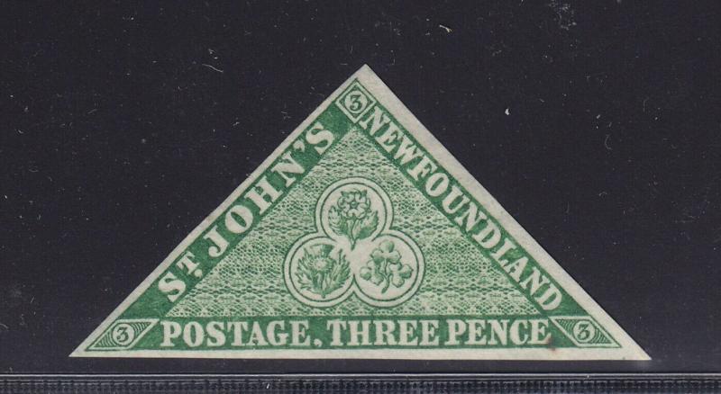 Newfoundland Scott # 3 VF-OG mint previously hinged with nice color! see pic !