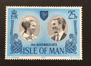 Isle of Man 1973 #35, Princess Anne Wedding, MNH.