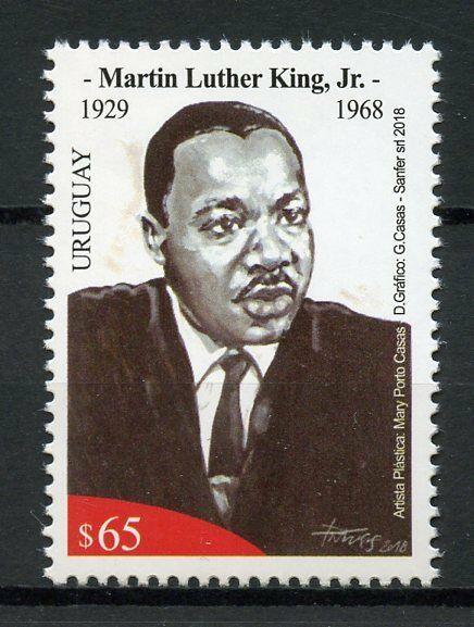 Uruguay 2018 MNH Martin Luther King Jr 1v Set Historical Figures People Stamps