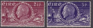 Sc# 135 / 136 Ireland 1948 Insurrection of 1798 complete set MNH  CV $7.65