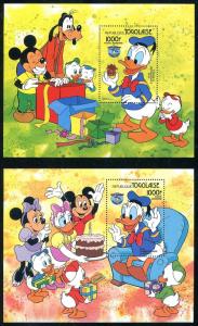 Togo 1230-1240 Disney characters 50th Ann of Donald Duck 1984 SCV-$36.10  x14666