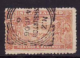 New Zealand-Sc#101- id8-used 1&1/2p Contingent-squared circle dated MR 4 1906-