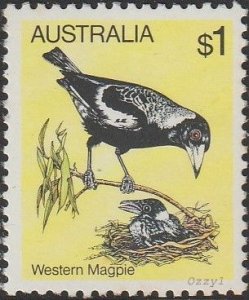 Australia 1980 Sc#739 $1 Western Magpie MINT-F-VF-OG-NH.