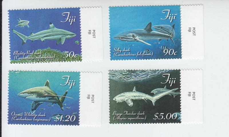 2014 Fiji Sharks (4) (Scott 1305-08) MNH