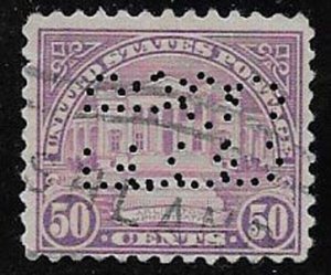 U.S. stamp, Sc 570,  used, perfin