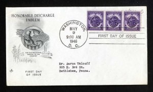 # 940 First Day Cover addressed with Artcraft cachet - 5-9-1946 - # 2