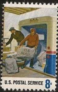 US 1496 Postal Services Employee Loading Mail on Truck 8c single MNH 1973