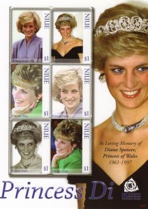 Niue 2007 TRIBUTE PRINCESS DIANA s/s Perforated Mint (NH)