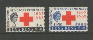 Hong Kong 1963 Sc 229-230 Red cross MH