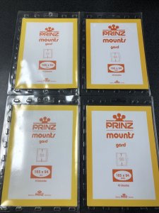 Prinz Scott Stamp Mount Clear (Pack of 10 ) ( 165x94 mm) Blocks Group Of 4 