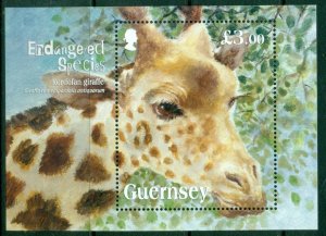 Guernsey 2020 Endangered Species - Kodofan Giraffe MS MUH