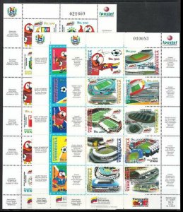 2007 Venezuela 3900-09KL+3910-19KL+3920-31KL Soccer 65,00 €