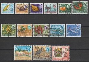 SOUTHERN RHODESIA 1964 SG 92/105 USED Cat £45