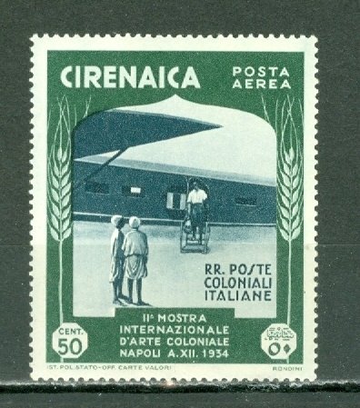 CYRENAICA 1934 AIR #C25...MINT...$4.25