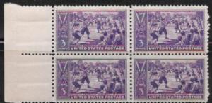 US #855 Block of 4 MNH Centennial of Baseball 1839-1939