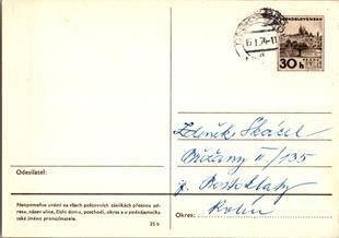 Czechoslovakia, Worldwide Government Postal Card