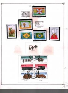 Collection, BRAZIL Part E Scott Album Page, 1978/1982, Cat $84, Mint & Used