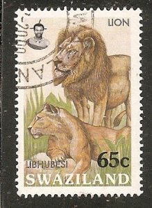 Swaziland   Scott 694   Lion   Used